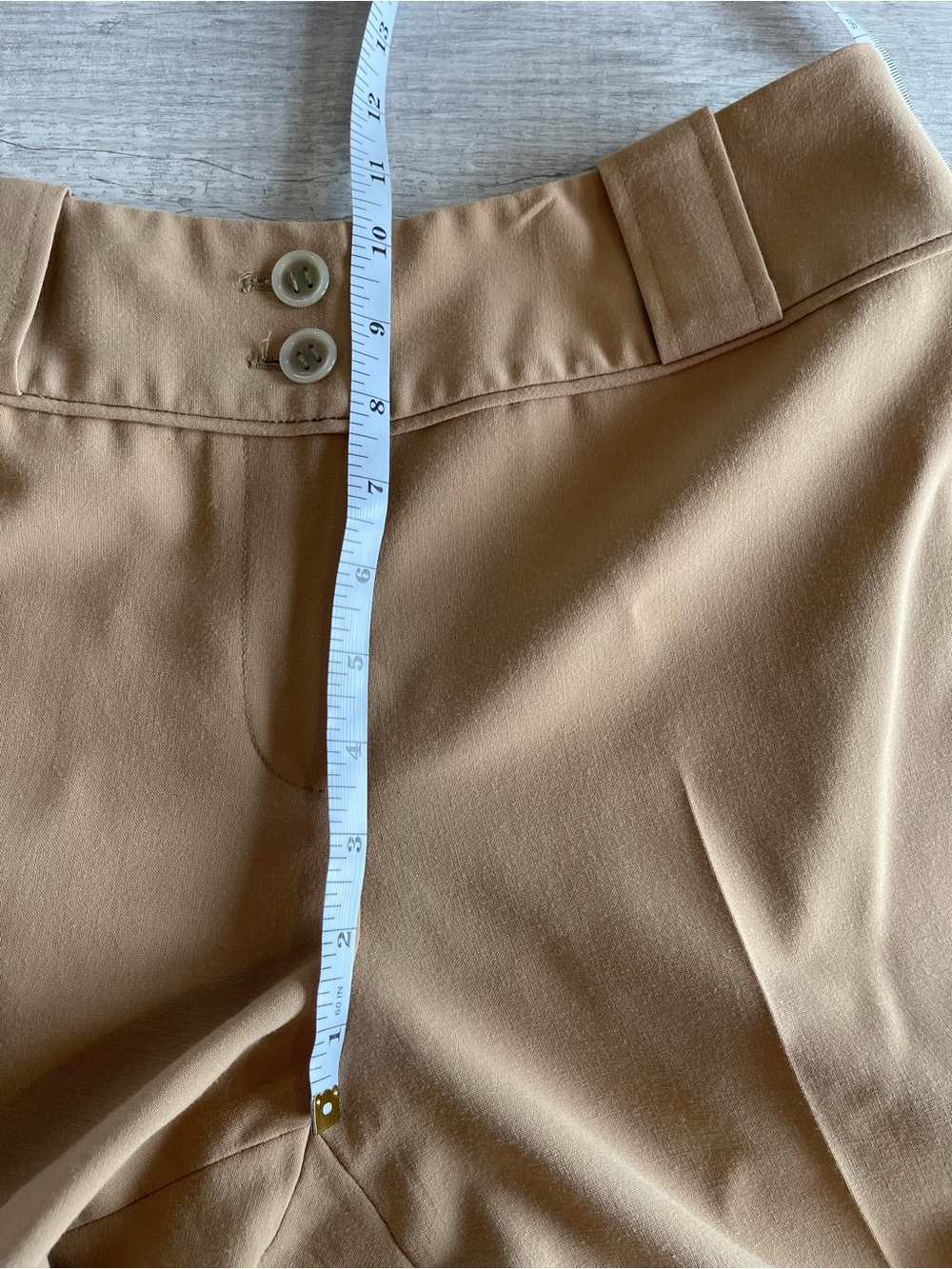 Etcetera Camel color dress pants in a size 6 career office business modest flare - Picture 7 of 12